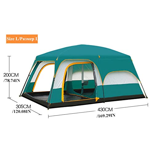 Carpa grande para camping doble capa impermeable 12 personas miniatura 2
