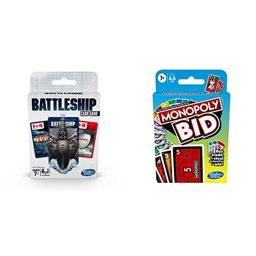Hasbro Gaming Battleship Card Game for Kids Ages 7 and Up, 2 Players