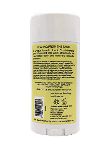 Clay Dry Bold Lemonade Deodorant Zion Health 2.8 oz Stick image 4