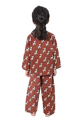 Image of Cotton Night Suit for Boys & Girls | Pajama Sets | Baby Top & Pant | Kids Dress | Printed Night Dress | Sleepwear Suit | P-3