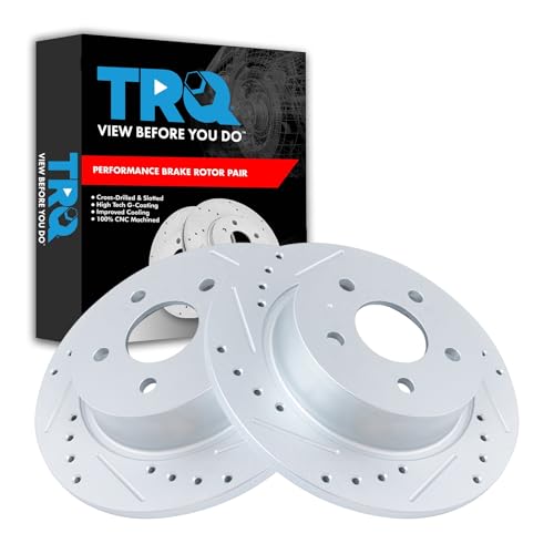 TRQ Rear Performance Brake Rotors Set