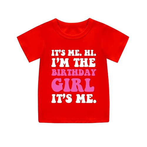 Image of Birthday Girl Shirt Girls 1st-14th Birthday Outfit Teen Toddler Baby Cute Short Sleeve T-Shirt