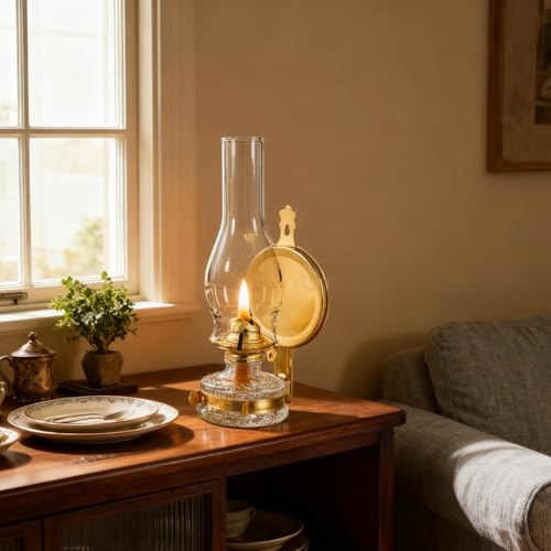 Oil Lamp Chimney Replacement,3 Inch Base x 10 Inch Tall Kerosene Lamp Globe,Clear Glass OilLamp Globe,Hurricane Lamp Globes Shade Cover,Glass Chimney For Oil Lamps For Indoor Use Oil Lamp Parts - Thumbnail 6