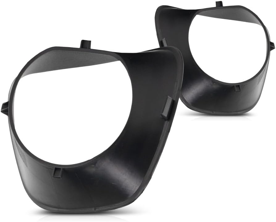 KarParts360 For Jeep Grand Cherokee 2011 2012 2013 Fog Light Bezel Driver And Passenger Side | Pair | Front | Made Of Plastic | Primed | Black | CH1038120, CH1039120 | 68078285AA, 68078284AA