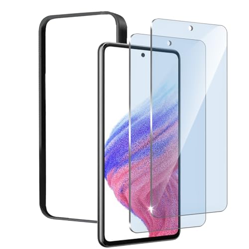 【ブルーライトカット 93%】【2枚入り】Galaxy A53 5G 用の ガラスフィルム SC-53C/SCG15 用の 目の疲れ軽減 液晶保護 フィルム 保護ガラス レンズ保護フィルム