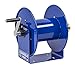 Coxreels 112WL-1-100 Hand Crank Steel Welding Hose Reel, 100W Series – ¼” x 100’, 200 PSI - Easy-to-Use Compact Design - Adjustable Tension Break - Heavy-Duty Steel Construction, Made in the USA, Blue