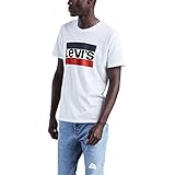 Levi's Men's Graphic Tees, Sportswear Logo - White, Large