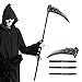 Halloween Sense mit Totenköpfen, Grim Reaper Sichel 90 cm, Todessense Halloween Waffen, Kunststoff Sensenmann Sense Requisite Wiederverwendbar für Halloween Karneval Kostüm Party Cosplay man sich günstig Kaufen-Halloween Sense mit Totenköpfen, Grim Reaper Sichel 90 cm, Todessense Halloween Waffen, Kunststoff Sensenmann Sense Requisite Wiederverwendbar für Halloween Karneval Kostüm Party Cosplay