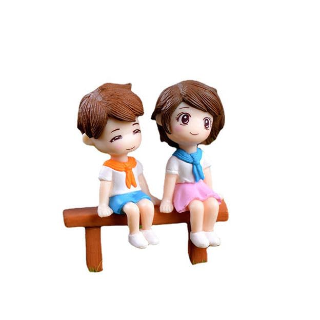 Image of Cortina Cute Cartoon Car Dashboard Interior Decoration Accessories Decoration Ornaments Plastic Crafts Girl and Boy Couple Ornaments