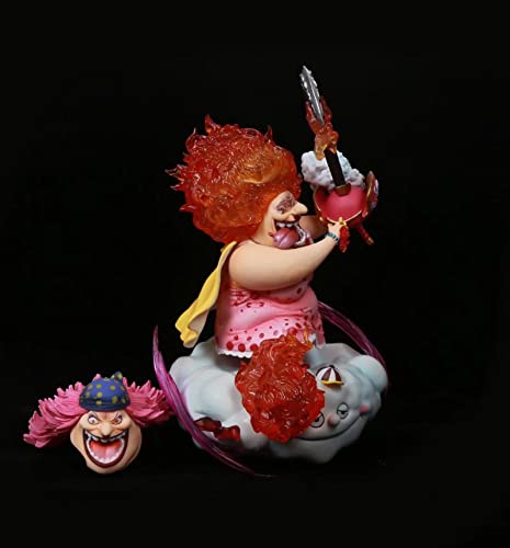 FABIIA One Piece Big Mom/BM Double Head Se Puede Reemplazar Figuras Figuras de Anime Decoración Adornos Collectibles Animaciones de Juguetes Modelo de Personaje/Anime Hobby Collection PVC