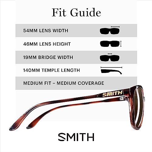 Image of SMITH Cheetah Sunglasses with Polarized Lenses - Performance Sports Active Cat Eye Sunglasses - For Women