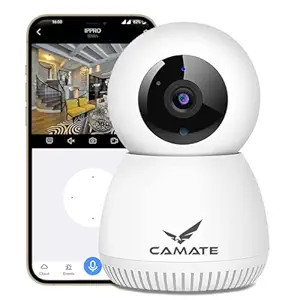 CAMATE RoboCam 3MP IP Pro HD Smart WiFi Wireless IP CCTV Security Camera | Motion Detection & Tracking | Night Vision | 2-Way Audio | Support 128GB Micro SD Card