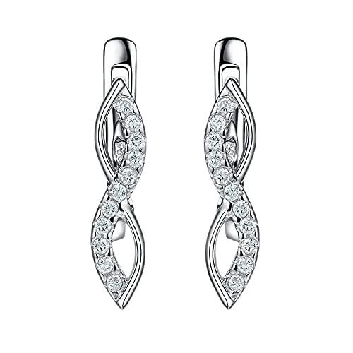 Bijoux fins boucles d'oreilles Zircon éternité délicate haut de gamme