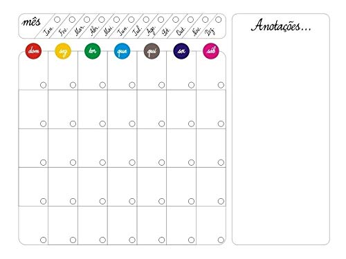 Ímã De Geladeira Planner Calendário Semanal Recados
