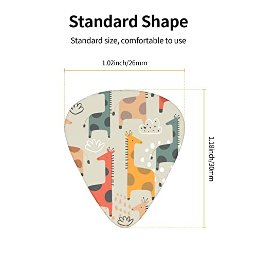 Lot de 12 médiators de guitare avec boîte Motif girafe abstraite Gris - Les Beatles, Paul McCartney, John Lennon, RIngo Starr, George Harrison Lot de 12 médiators de guitare avec boîte Motif girafe abstraite Gris – Image 6