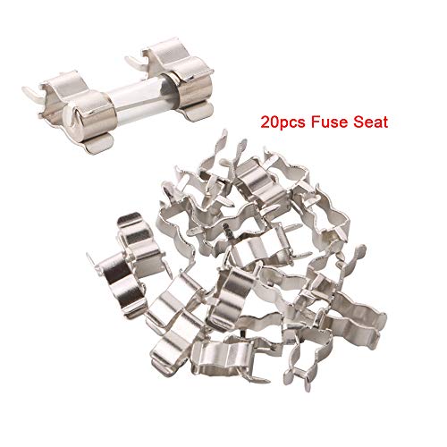 Qitindasen F144 Fularr 175Pcs 5X20Mm Professional Car Fast-Blow Glass Tube Fuse Kit: 150Pcs Quick Blow Glass Tube Fuse + 20Pcs Fuse Seat + 5Pcs Inline Screw Type Fuse Holder thumb #2