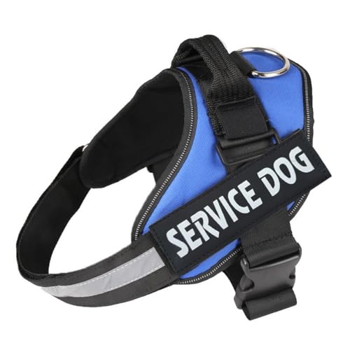 犬 ハーネスペット用品 中型犬・大型犬用 犬用品 リード (ブルー,XL)