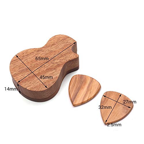Ensemble de médiators en bois délicat pour guitare avec étui de rangement avec 2 médiators de guitare (couleur : B) - Les Beatles, Paul McCartney, John Lennon, RIngo Starr, George Harrison Ensemble de médiators en bois délicat pour guitare avec étui de rangement avec 2 médiators de guitare (couleur : B) – Image 4