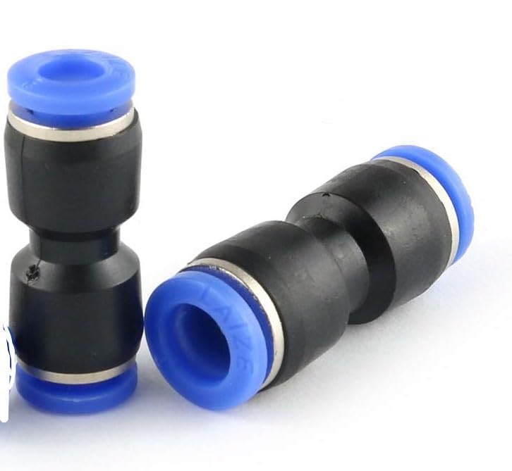 4mm x 4mm Pneumatic Air Pipe Joint Straight Push Connector Plastic Reducer Union Push to Connect Tube Fitting Push Fit Lock Quick Release Pneumatic Connector PU Parts Speed Metric Equal(4X4 MM)-image-40