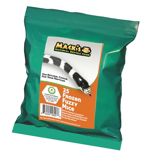 Macks Natural Reptile Food Frozen Fuzzy Mouse - 25ct