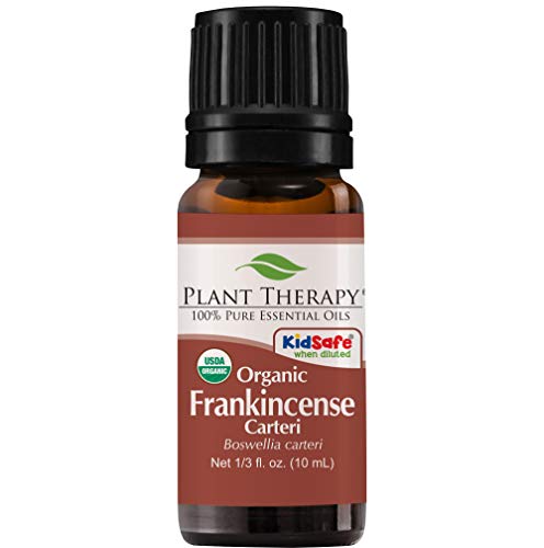 Plant Therapy Frankincense Carteri Organic Essential Oil 100% Pure, USDA Certified Organic, Undiluted, Natural Aromatherapy, Therapeutic Grade 10 mL (1/3 oz)