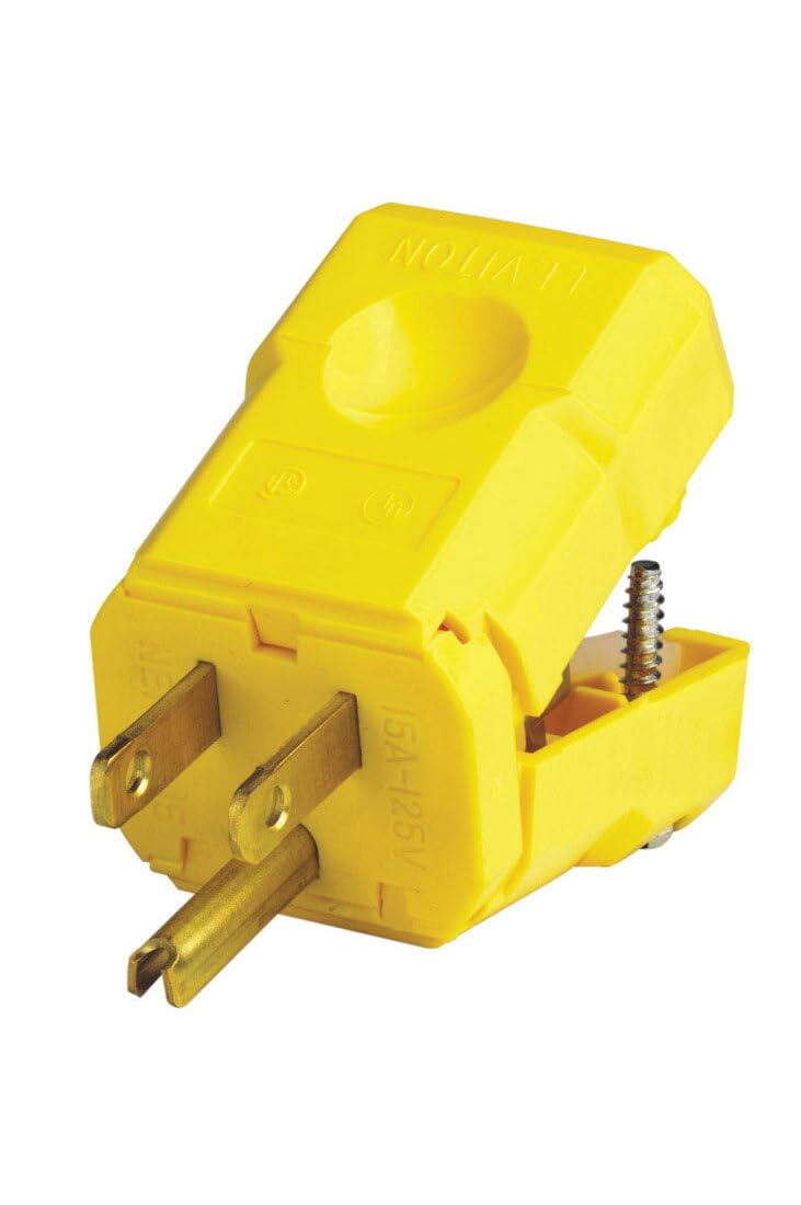 Leviton 15 Amp, 125 Volt, Plug, Industrial Grade, Straight Blade