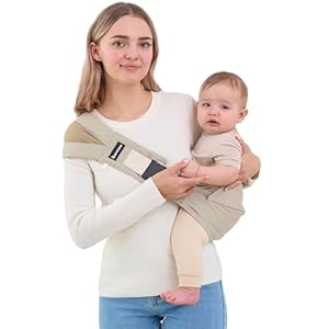 Toddler Sling Carrier – Premium Cotton, Expandable & Ergonomic, One Size Fits All, Ideal for 6-48 Months (11-44 lbs), Compact & Easy to Use, Beige