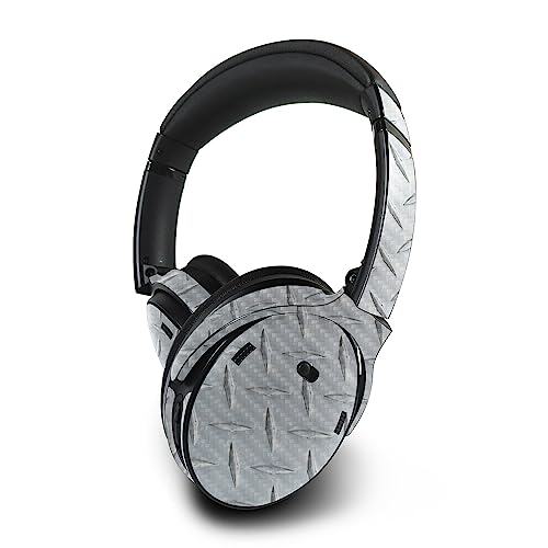 Image of MightySkins Carbon Fiber Skin Compatible with Bose QuietComfort 45 Headphones Diamond Plate | Protective, Durable Textured Carbon Fiber Finish | Easy to Apply | Made in The USA