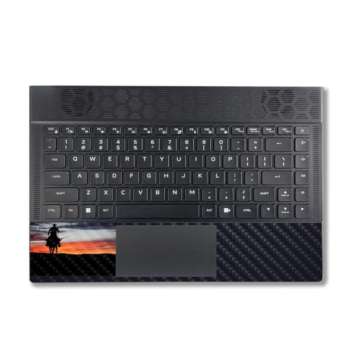 Image of MightySkins Carbon Fiber Skin Compatible with Alienware X14 R2 (2023) Full Wrap Kit - Lone Rider | Protective, Durable Textured Carbon Fiber Finish | Easy to Apply & Change Styles | Made in The USA