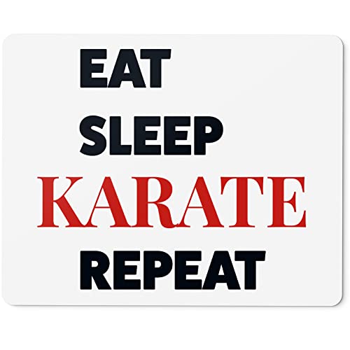 JUNIWORDS Mauspad Mousepad, Eat Sleep Karate Repeat (1009433)