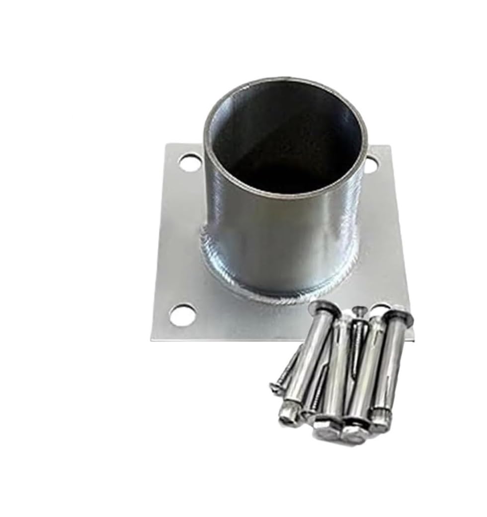 304 Stainless Steel Post Base Anchor for Fences, Decks, and Outdoor Structures - Bolt Down Bracket with Screws(2PCS 2.8inx3in)