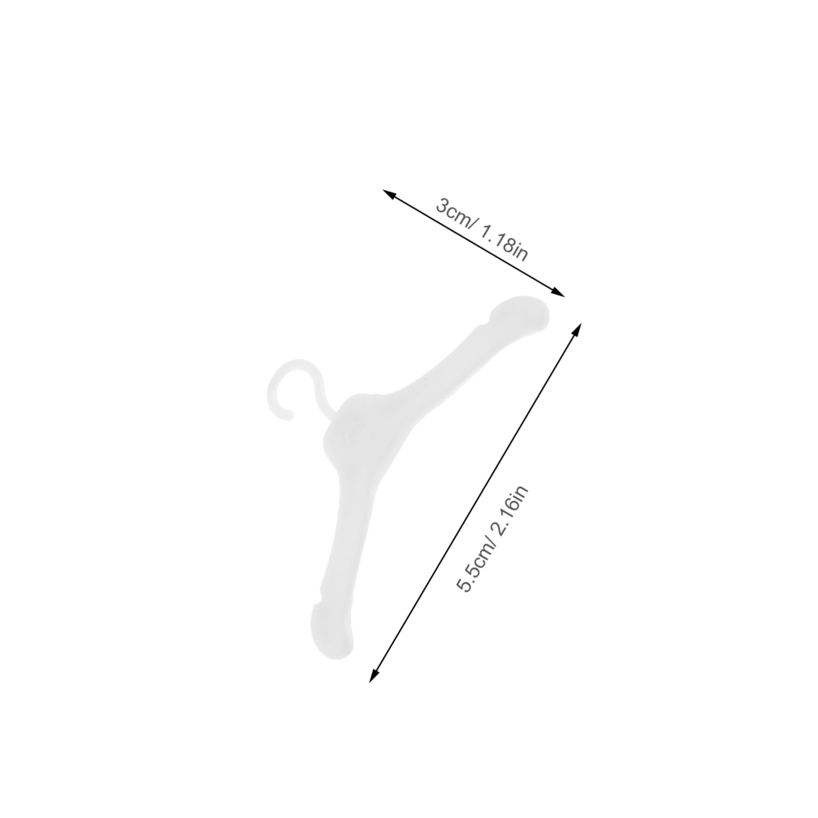 BESTonZON 50pcs Plastic for Organizing Displaying Doll Clothes for Dollhouse Wardrobe Outfits Storage