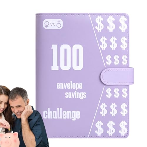 Budgeting - 100 encuadernaciones para sobres, planificador presupuestario y libro de desafíos de ahorro con sobres, libro de presupuesto y planificador, sobres para dinero en efectivo, carpeta