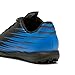 Puma Unisex-Child ATTACANTO Turf Training Soccer Cleats, Black-Ultra Blue AH25, Big Kid 4