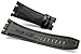 28MM Black Leather Watch Band Strap Fits For Audemars Piguet Royal OAK AP100 (Black (red line))