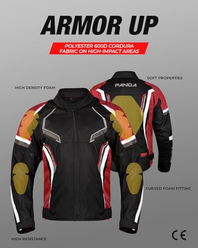 Image of Motorcycle Jacket for Men & Women All Season Hi Viz Armored Safe Riding Enduro Dual Sport Motorbike Adventure Touring Jacket