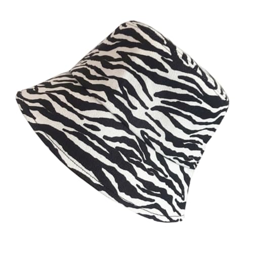 GALPADA Elegant Zebra Stripe Sun Hat Lightweight Bucket Hat for Summer Beach Outdoor Fun