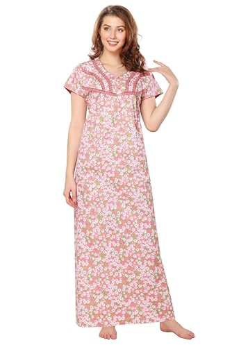 Image of Soulemo Women's Pure Cotton Floor Length Nighty 1663