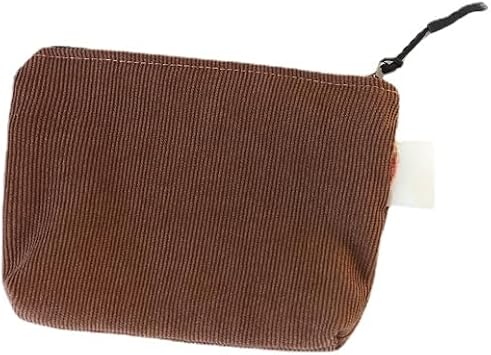 Solid Color Corduroy Coin Purses Coin Purse Womens Coin Purse Change Purse for Coins Women Brown