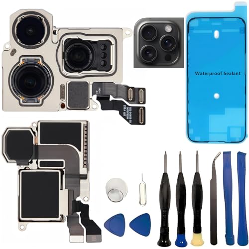 Original for iPhone 15 Pro Max Main Rear Camera Replacement OEM for iPhone 15 Pro Max Back Camera Replacement 48MP HD Video HDR Photo Lens Module Repair Tool Kit for A2849 A3105 A3106 A3108