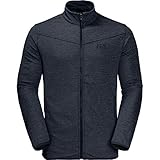 Jack Wolfskin Herren TONGARI Fleecejacke, Grau (night blue), S
