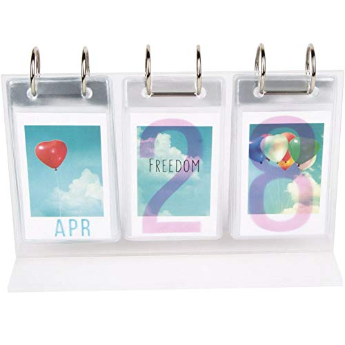 Ho Sho Home sweet home 38-2H-008 Calendrier Perpétuel 26 Porte-photos Agenda Insta Transparent Acrylique et Métal H20 x 7,4 x 20,6 cm Cover