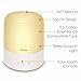 Crane Top Fill Mini Humidifier for Bedroom and Nursery 3-in-1 Essential Oil Diffuser Sleep Light 0.5 Gallon Baby Humidifier