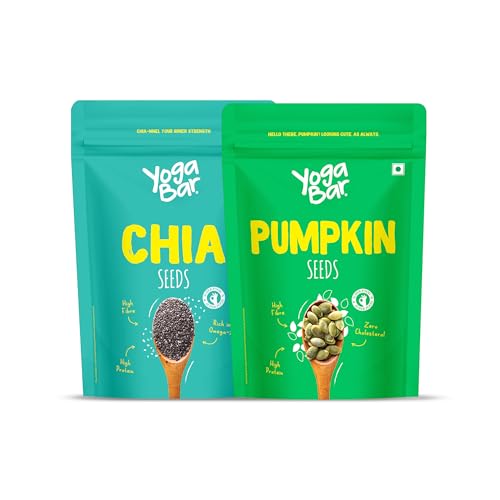 Image of Yogabar Chia Seeds and Pumpkin Seeds Combo Pack 1Kg (500g*2, Pack of 2)