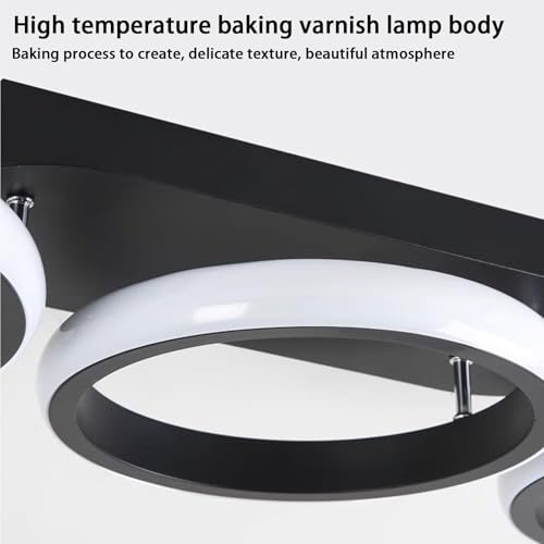 Lampe de plafond LED moderne dimmable 2700K-6500K silicone noir design