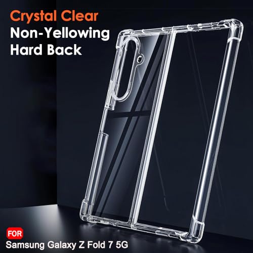 Image of TheGiftKart Crystal Clear Back Cover Case for Samsung Galaxy Z Fold 7 5G | Shock Proof 360 Protection | Hard Clear Back Cover Case for Samsung Galaxy Z Fold 7 5G (PC & TPU, Transparent Bumper)