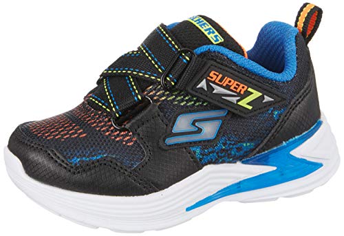 Skechers Kids Boys' Erupters III Sneaker, Black/Multi, 5 Medium US Toddler