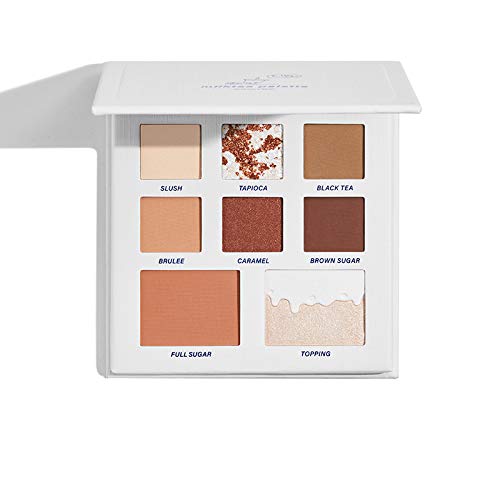 8 Color Joocyee Eyeshadow Palette, Peach Brown Purple Matte Shimmer Blending Eye Shadow Pallet with, Natural Velvet Texture Powder Creamy Eyeshadow (brown)