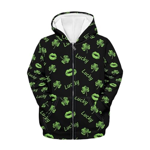 Kids Hooded Sweatshirt Loose Fit Boys Girls Zip Up Hoodies Spring Fall Sports Hooded Jacket