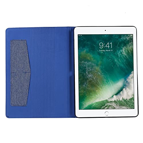 Étui de protection pliable pour iPad mini 6 bleu à motifs chic